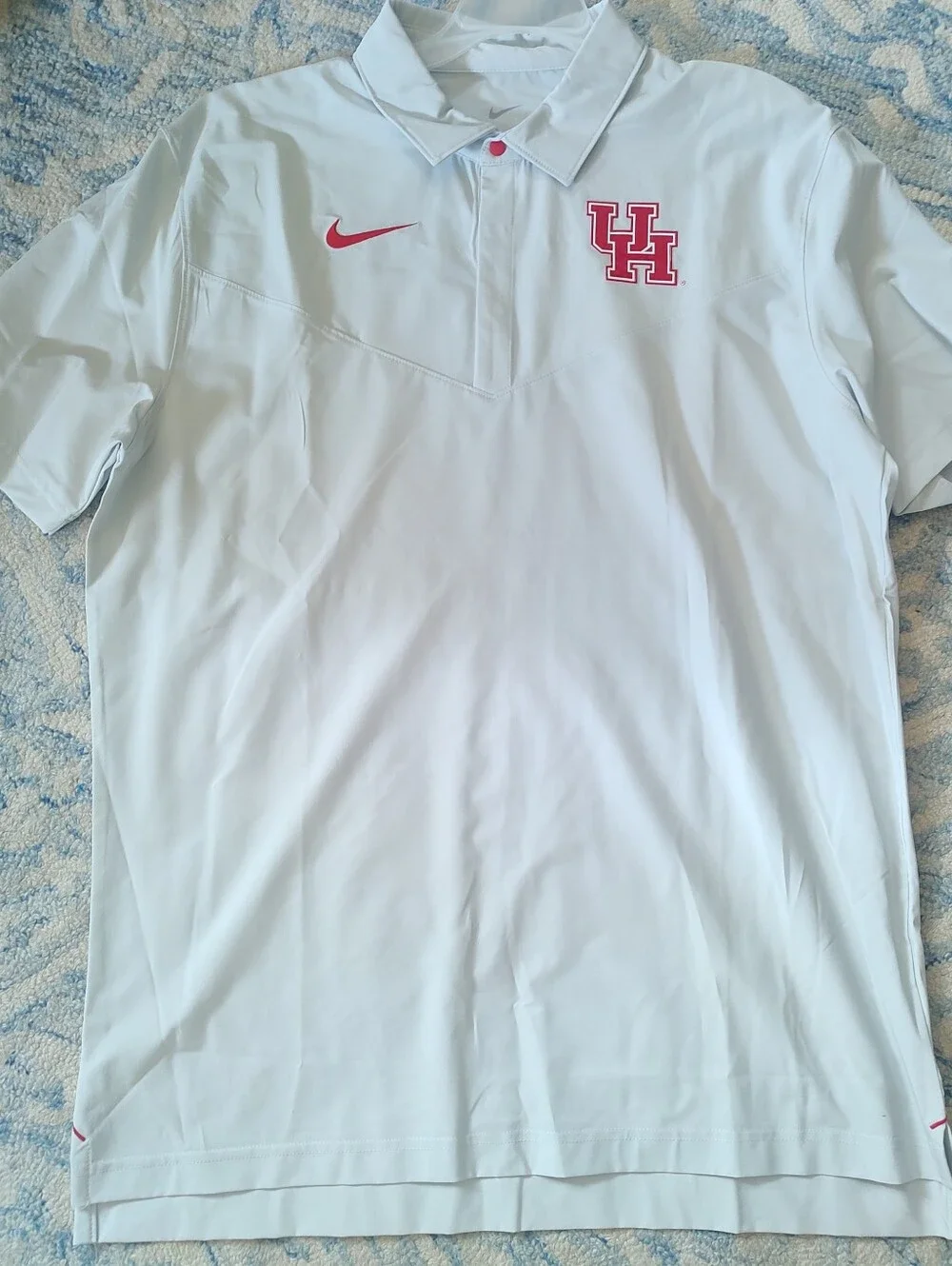 University Of Houston Golf Shirt UH Logo Men's Size Large White
